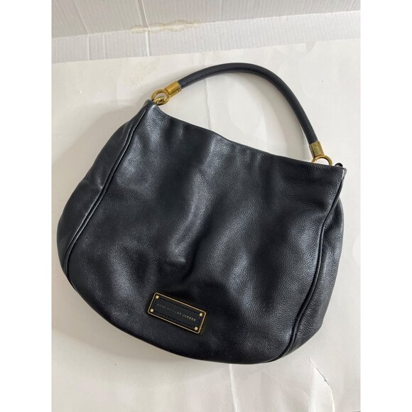 Marc by Marc Jacobs Too Hot to Handle Black‎ Leather Hobo Shoulder Bag - Picture 2 of 15